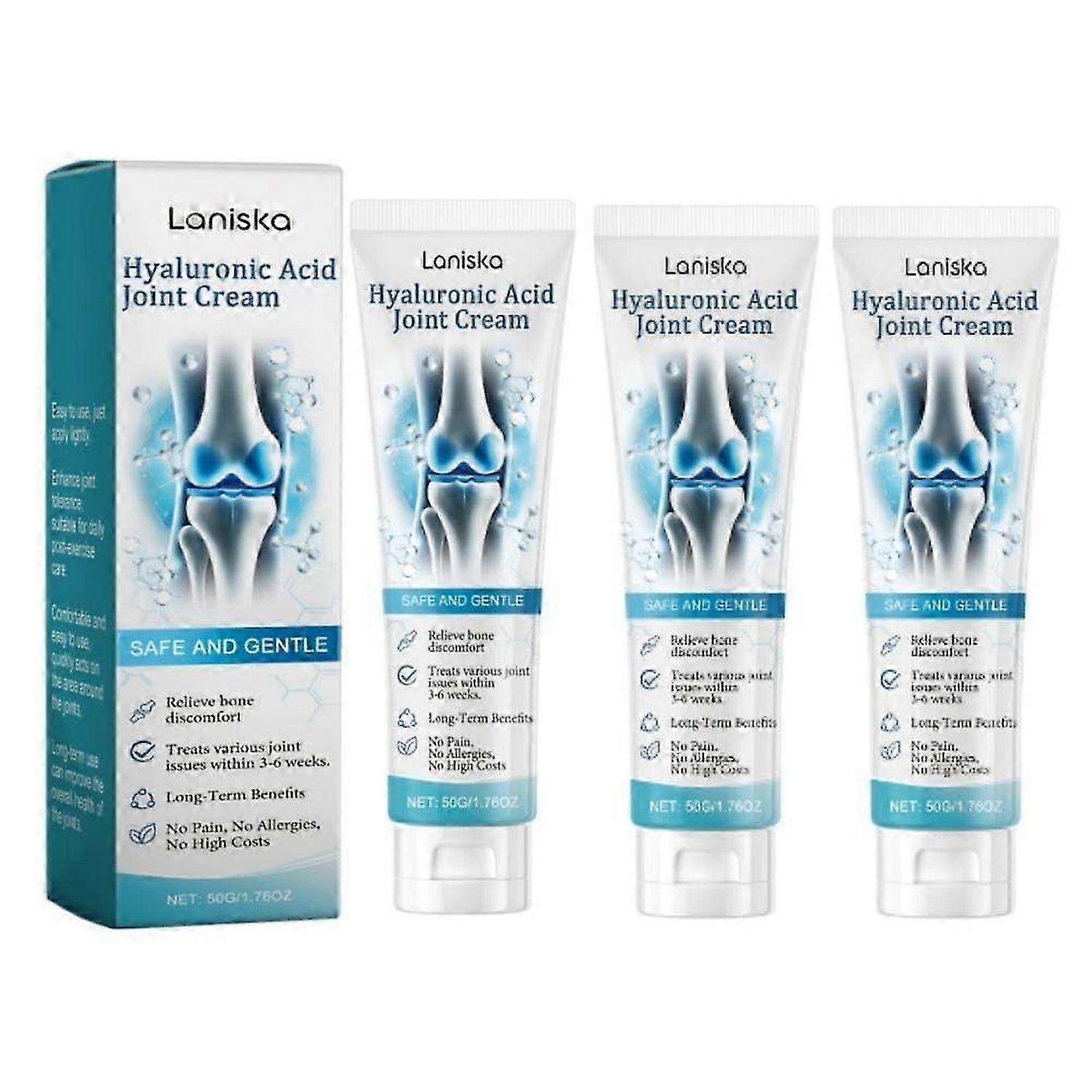 1-3X Hyaluronic Acid Joint Cream, Hyaluronic Acid Joint Massage Cream, Advanced Joint and Bone Massage Gel για την πλάτη, το λαιμό, τα χέρια, τα γόνατα