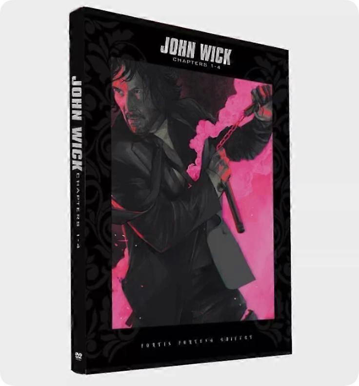 John Wick: Complete Keanu Reeves Films Hoofdstuk 1-4 Engelse versie (DVD 4-Disc Set) Nieuw