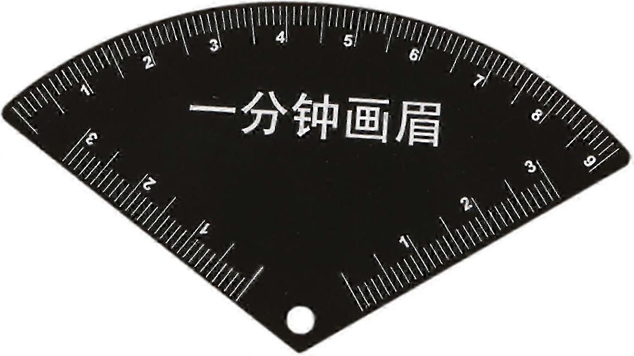 Eyebrow Stencil Ruler with Arch Guide Accessories for Beginners Black Pocket Sized Brows Template, Fan Shape/Half Fan Shape/V Shape