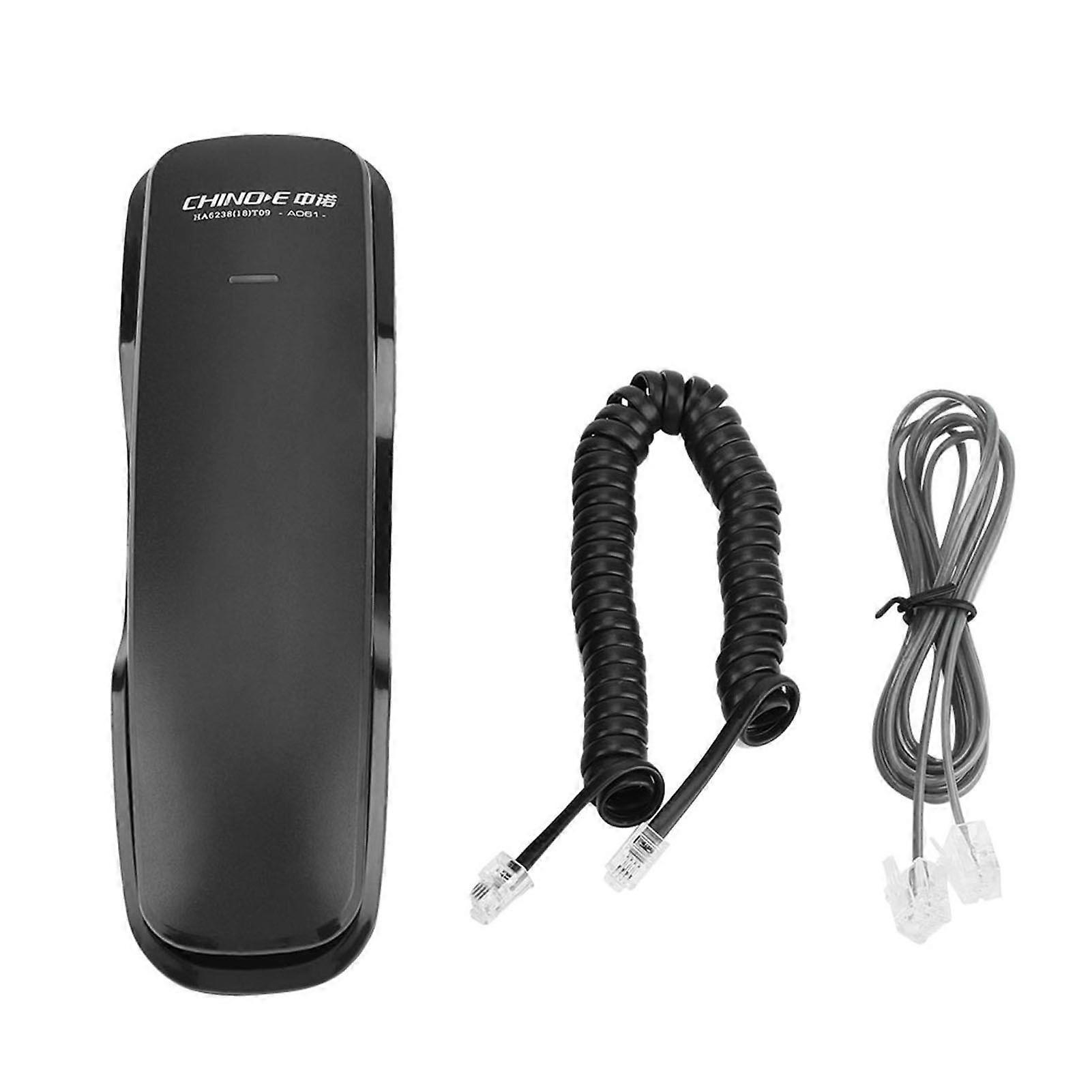 Noise Cancelling Wall Telephone Last Number Redial No Interference Wall Mounted TelephOne Black