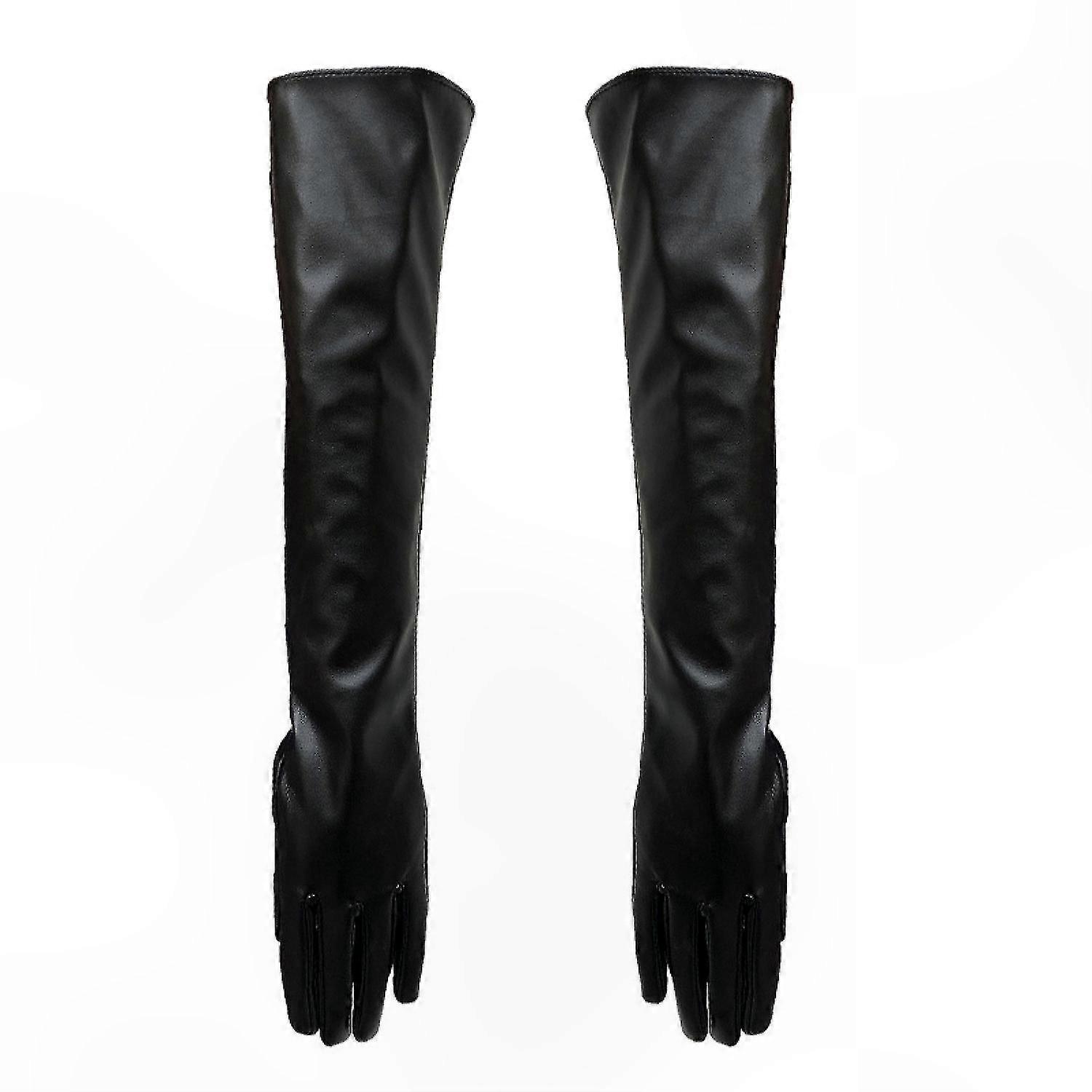 Gants longs en similicuir pour femmes et hommes