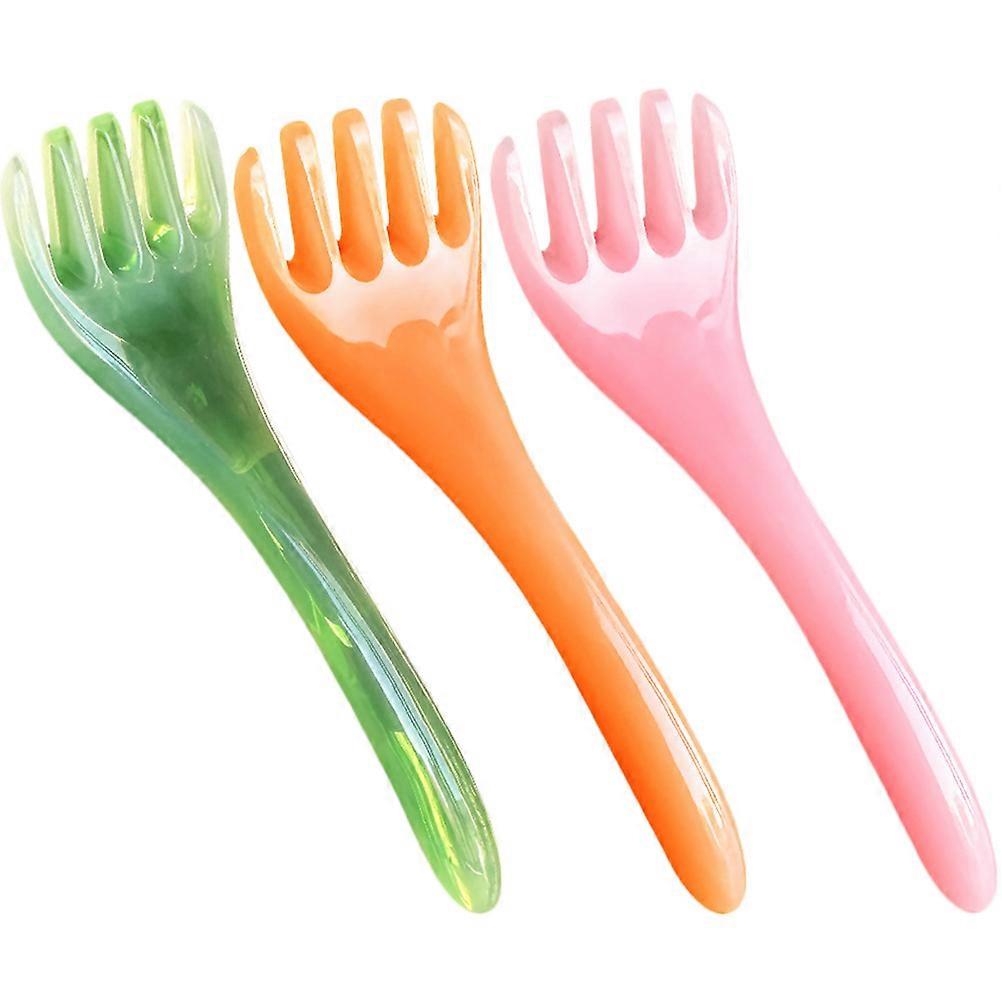 Massage Comb Resin Scalp Caring Comb for Adults Parents Family Assorted Color 3Pcs