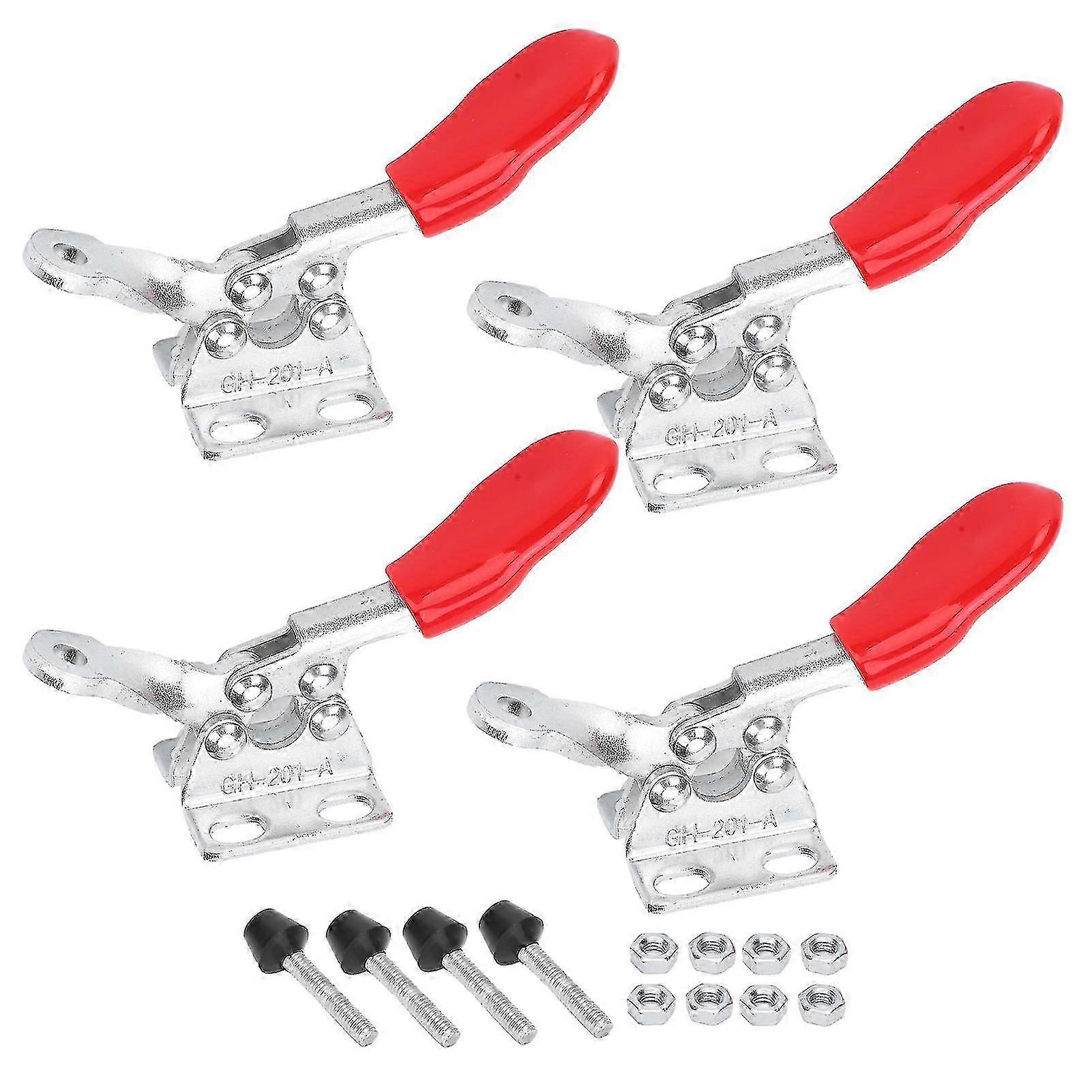 4Pcs Toggle Fixture Galvanized Iron Quick Release Compression Clamps Woodworking Tools