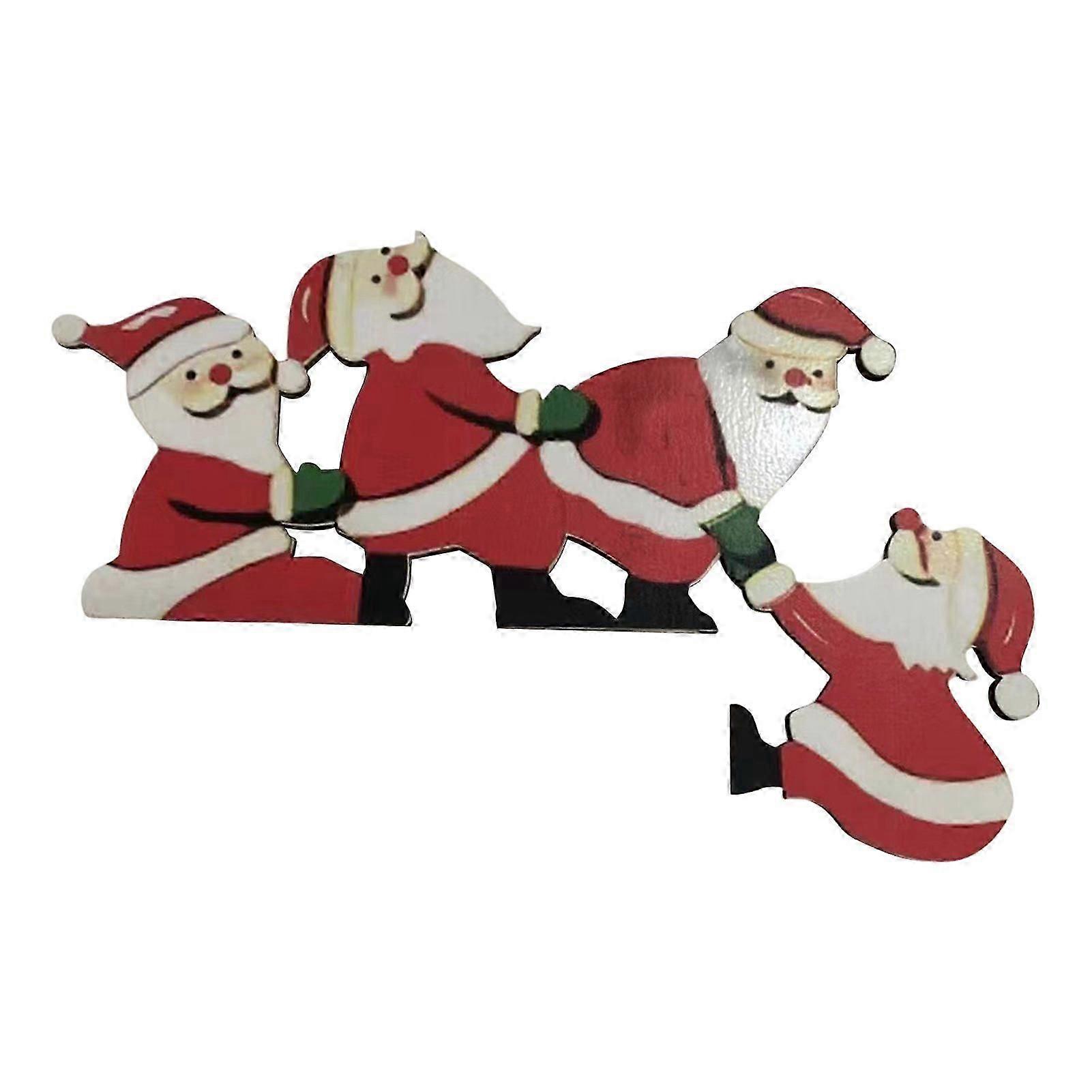 Christmas Door Topper Decoration Santa Claus Door Corner Top Frame Sign Wood Holiday Home Decor for Christmas Party Qinghai