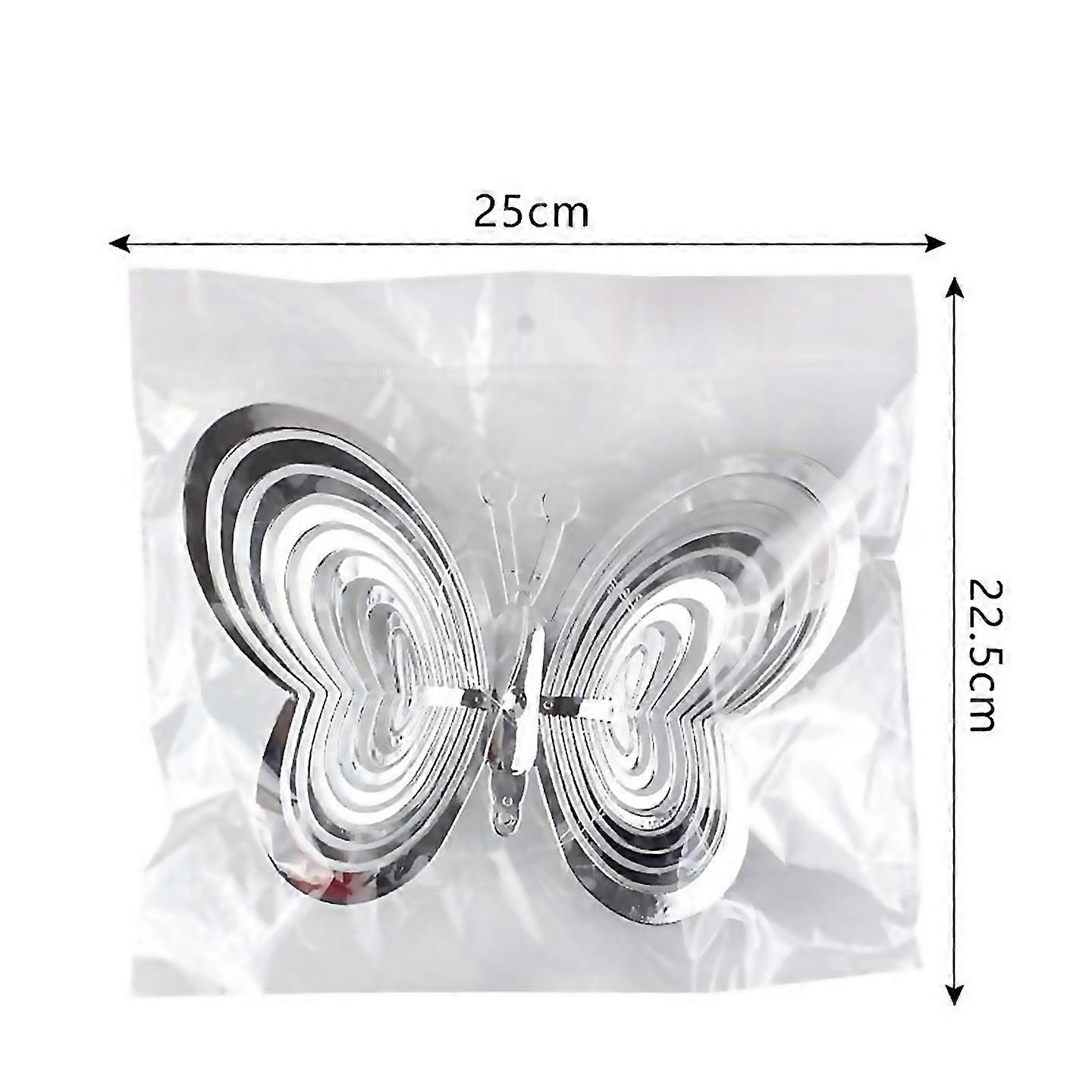 For Butterfly Wind Spinners Hanging Ornaments Rotating Wind Chime