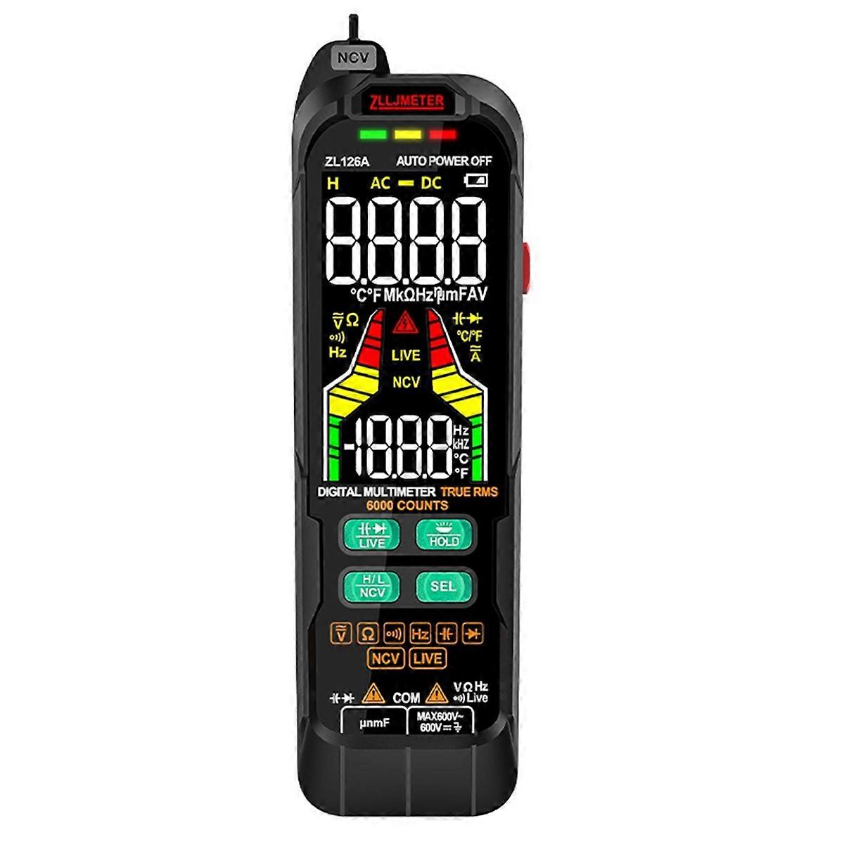 Multimeter Digital AC DC Current Voltage Detector ZL126A