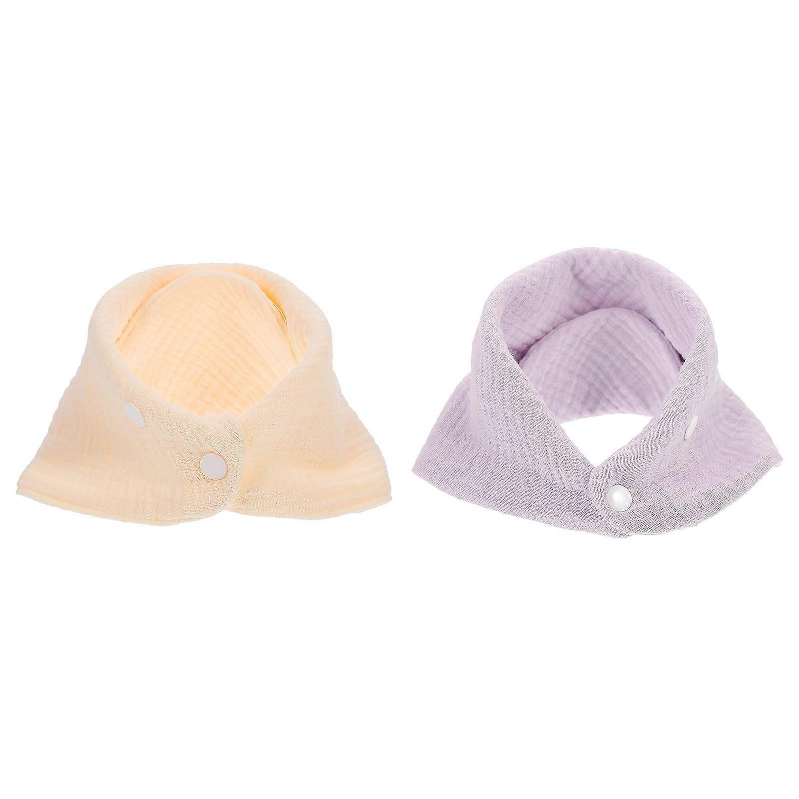 Infant Dribble Bib Cotton Drooling Bib for Baby Use 2Pcs Breathable