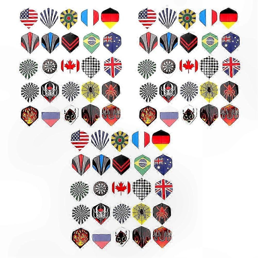 Dart Game Accessories - 75 Vibrant Replacement Flights for Enhanced Performance