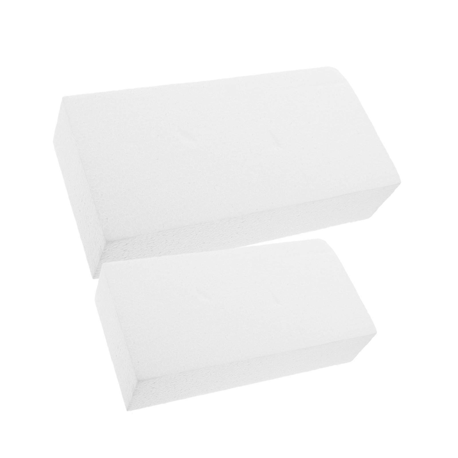 Foam Cubes Foam Block for Decoration 8Pcs White Craft Blocks
