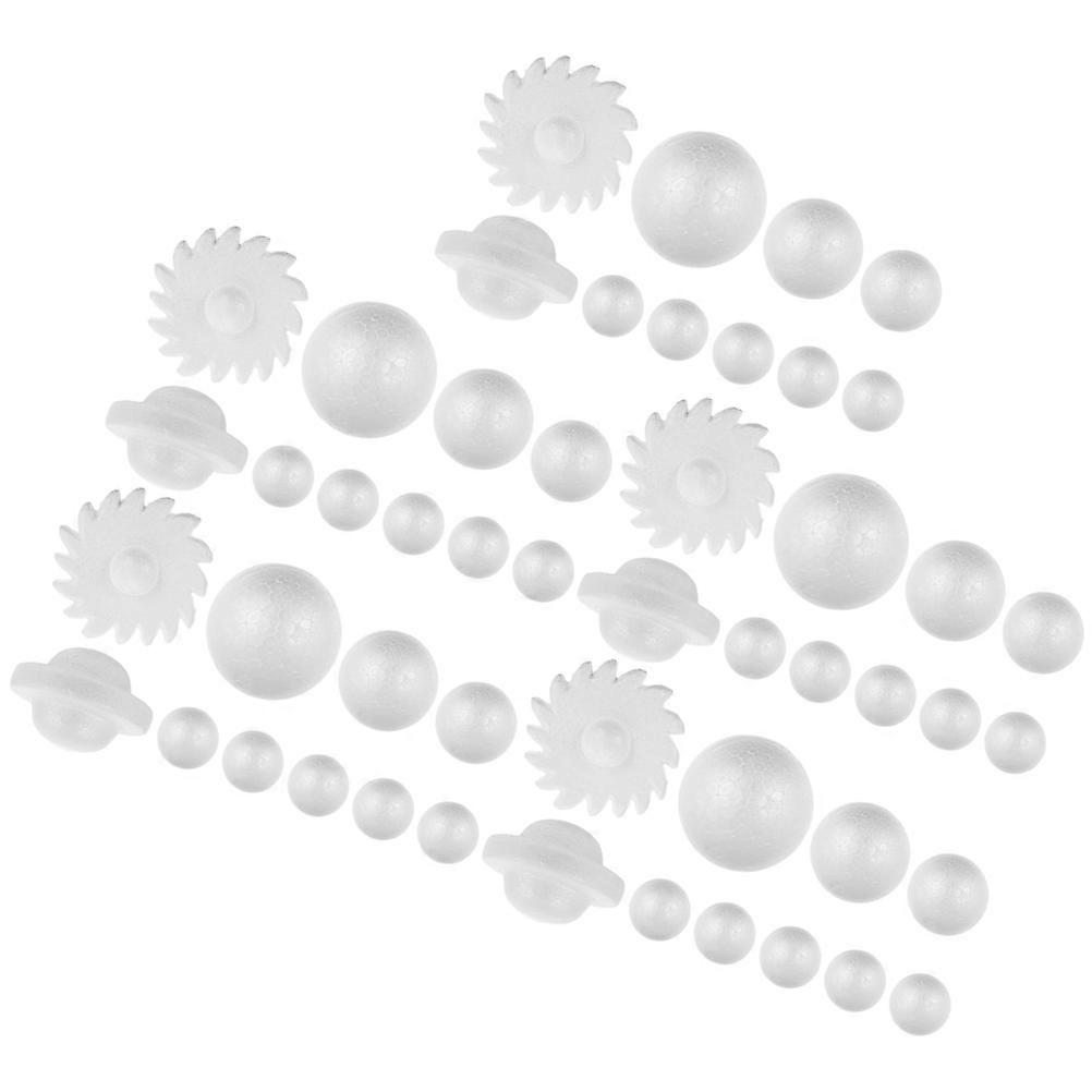 Solar System Model for Kids Foam Balls Craft Kit 10Sets White Color