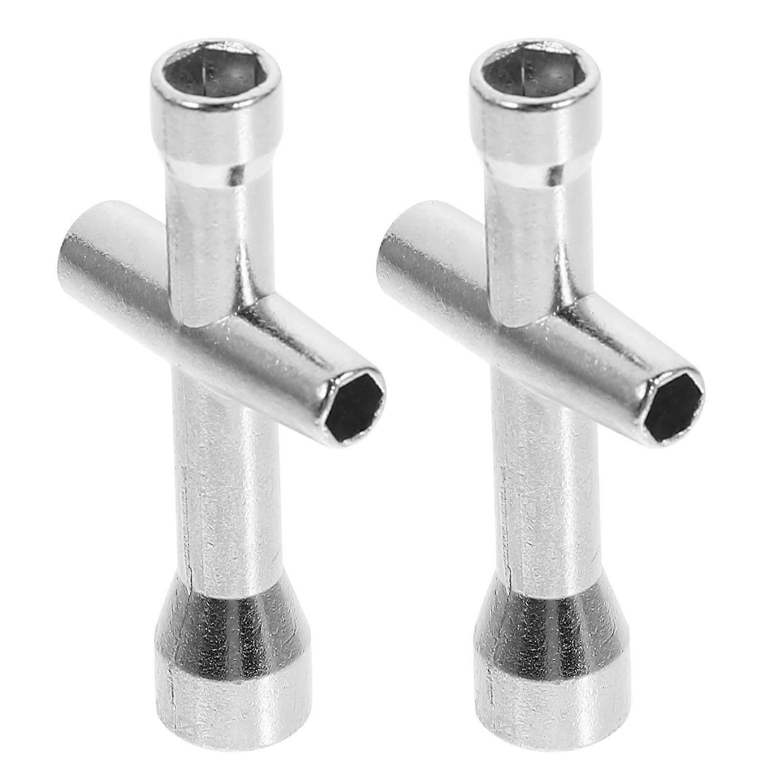 Cross Wrenches Socket Hex Driver for Screws 4Pcs Hand Tools Silver