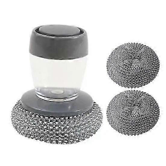 Multifunctional Cleaning Brush with Replaceable Head Press-to-Discharge Soap Dispensing Brush