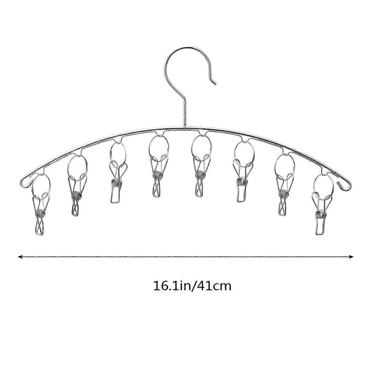 Laundry Hanger Stainless Steel for Drying Clothes 6Pcs Clips