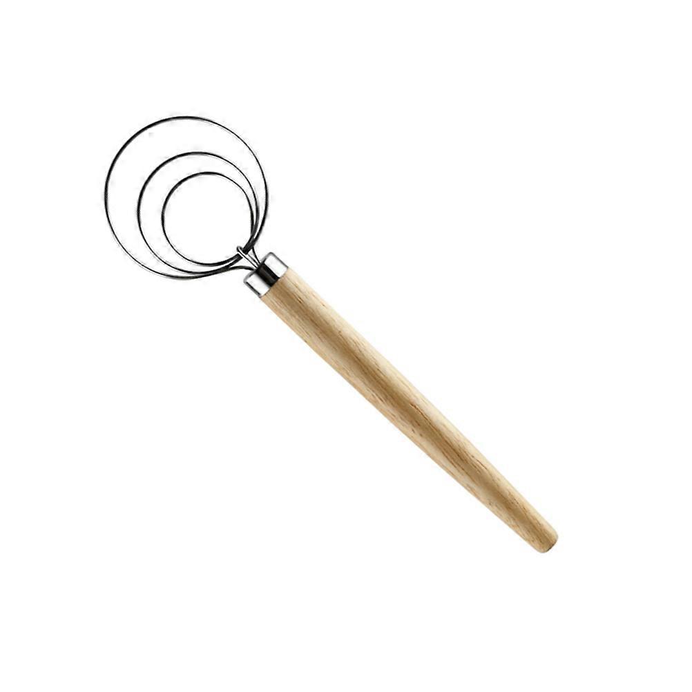 Coil Whisk Utensil With Wood Handle For Home Cooks Multi Color 22.50X6.00X1.00CM Perfect For Beating Eggs 2Pcs