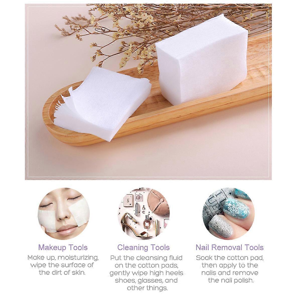 Facial Cotton Pads 2Pcs Skin Care For General Users White Comfortable Texture