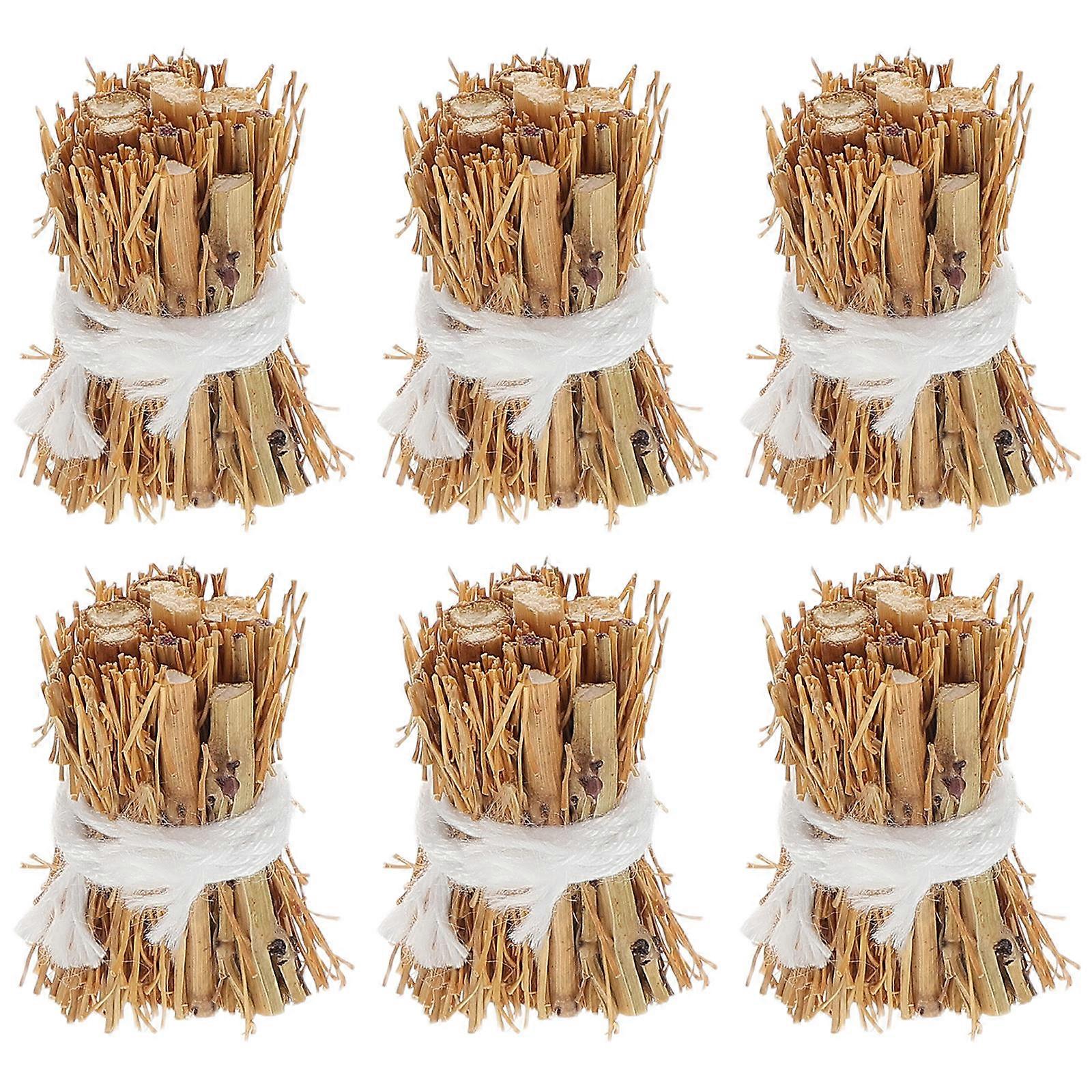 Miniature Hay Bales for Crafting 30Pcs Dollhouse Haystack Decorations