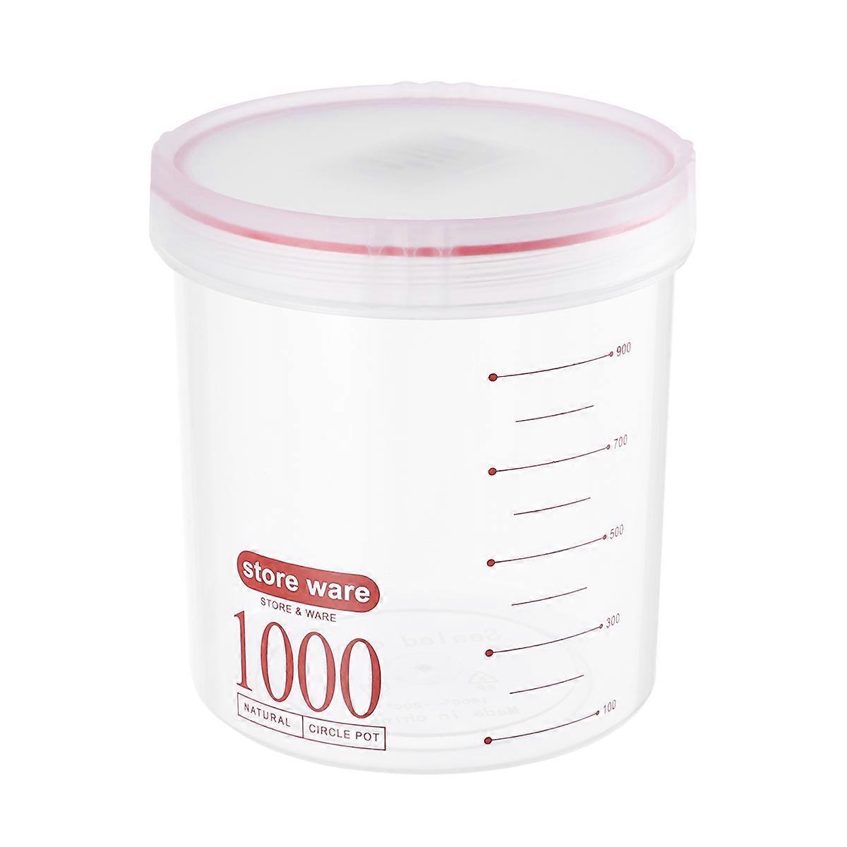 Sealed Storage Tanks Plastic Jar for Storing Things 1000ml Red Color