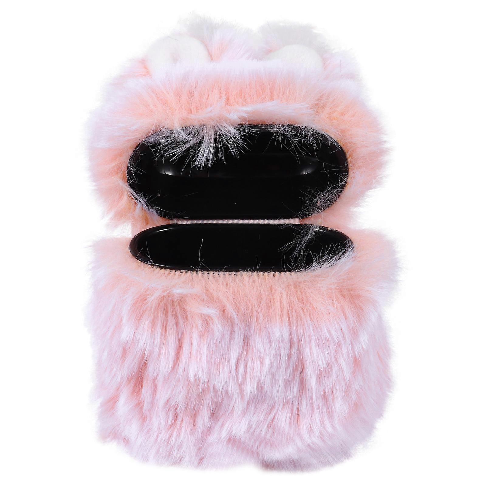 Pink Plush Earphone Case for Protective Cover 1Pcs Rabbit Ear Design