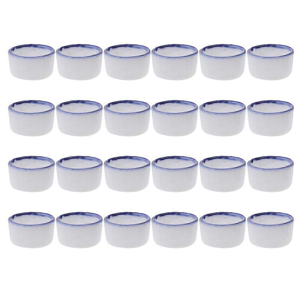 96 Pcs Tiny Water Sink Bowls For Reptiles Hydration Needs Ideal For Indoor Spider And Scorpion Enclosures White Ceramic