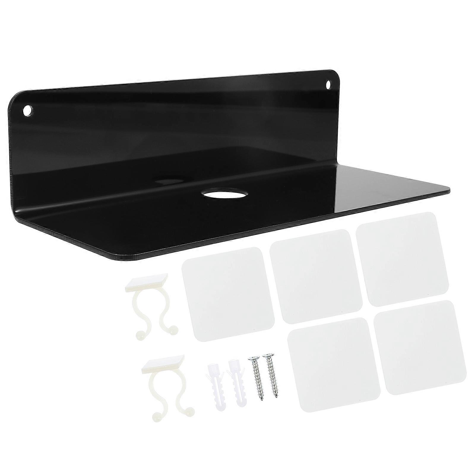 Wall-Mounted Storage Stands Acrylic for Household Use 2Pcs Black