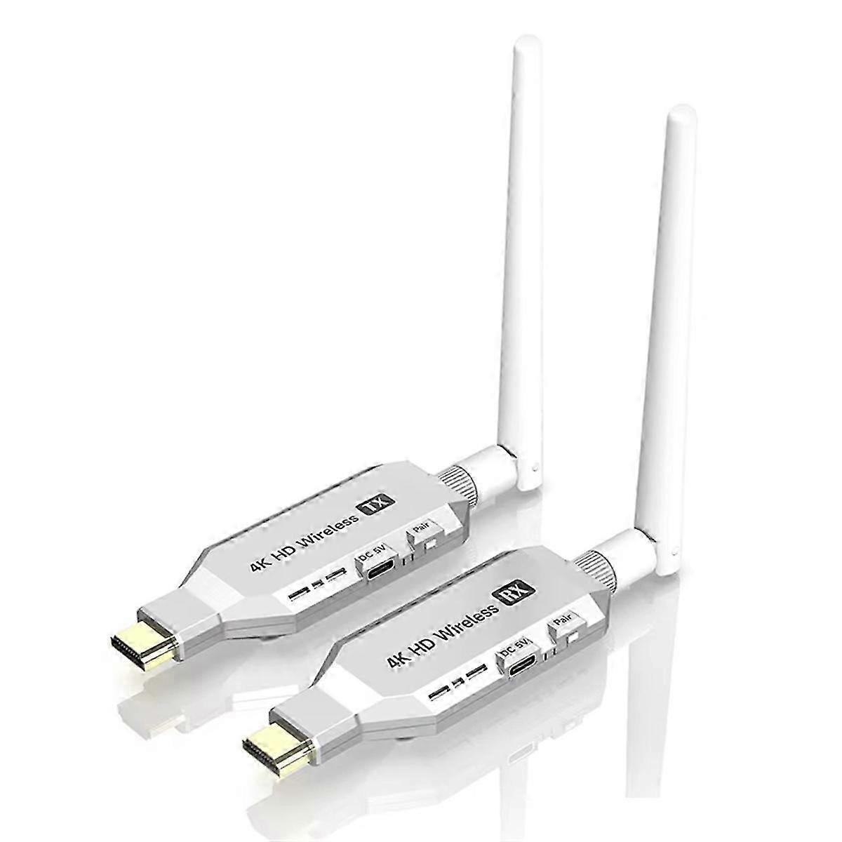 5.8G Wireless Extender 50M 4K -Compatible Video o Transmitter and Receiver Kit Wireless Display