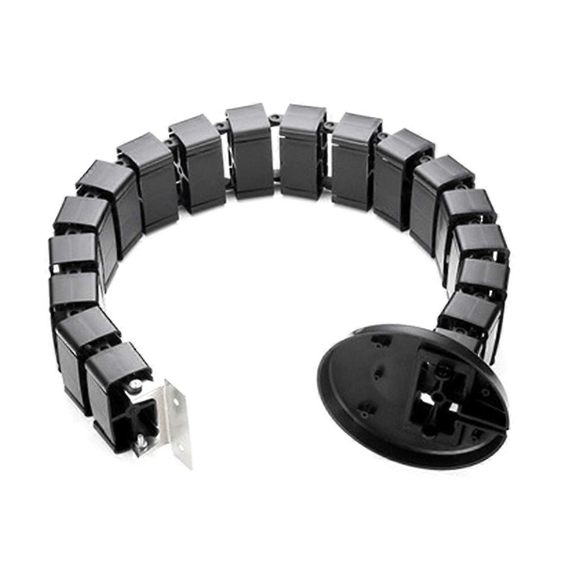 Gevindrør under skrivebord kabelstyring 130cm sort