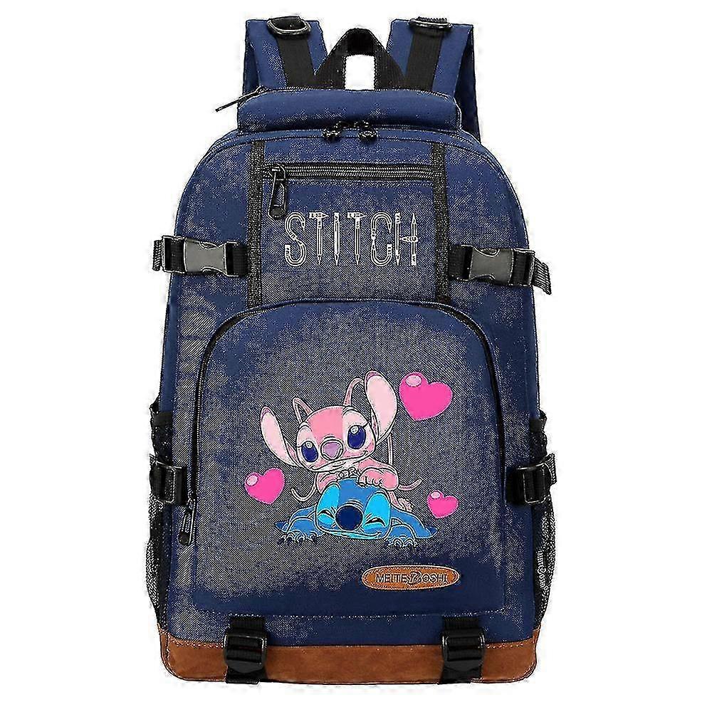 Stitch School Bags Usb Charging Backpack For College Students - Large Capacity Travel Laptop Bagpack For Boys And Girls