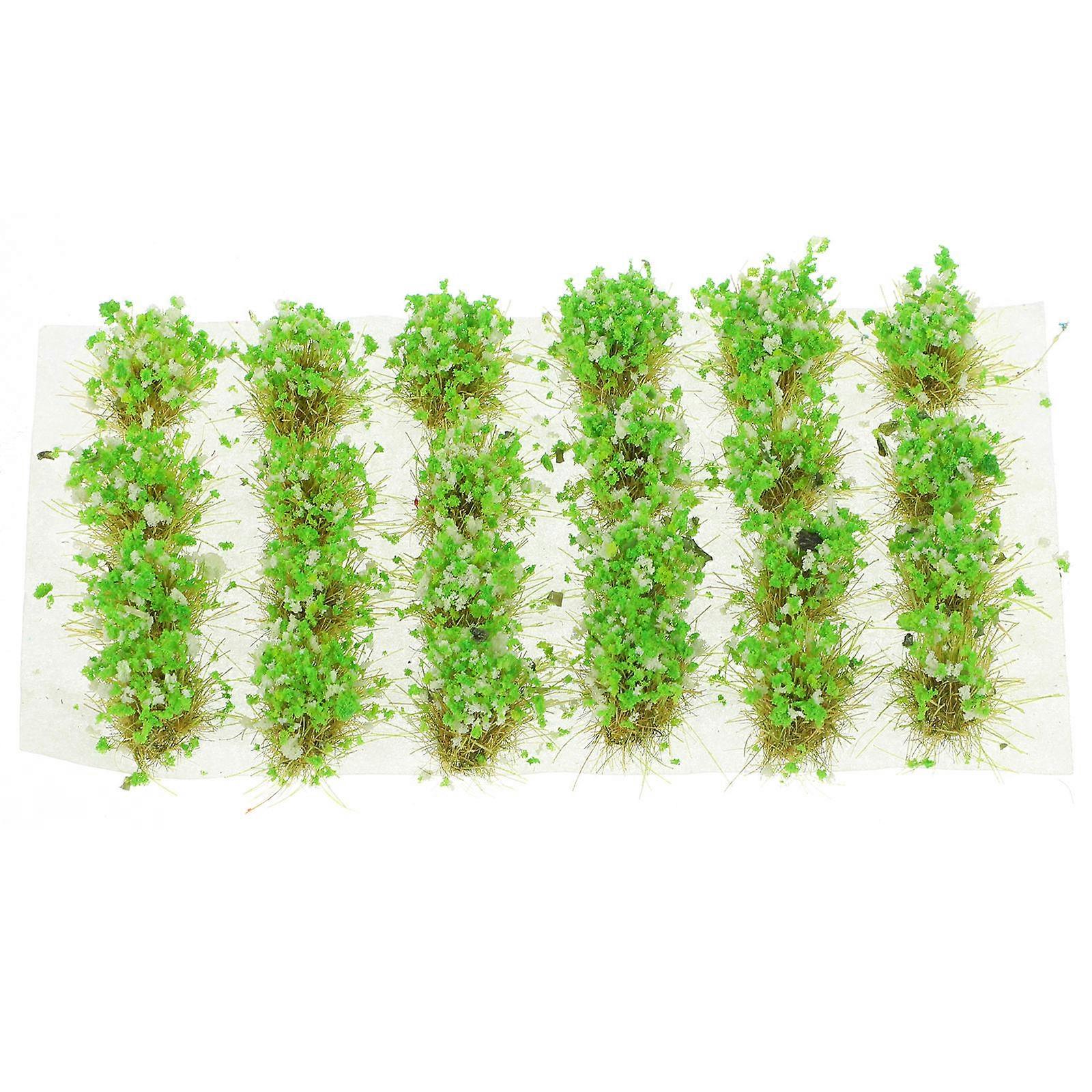Static Grass Tufts Fake Grass for Decor 3 Boxes Green Plastic Clusters