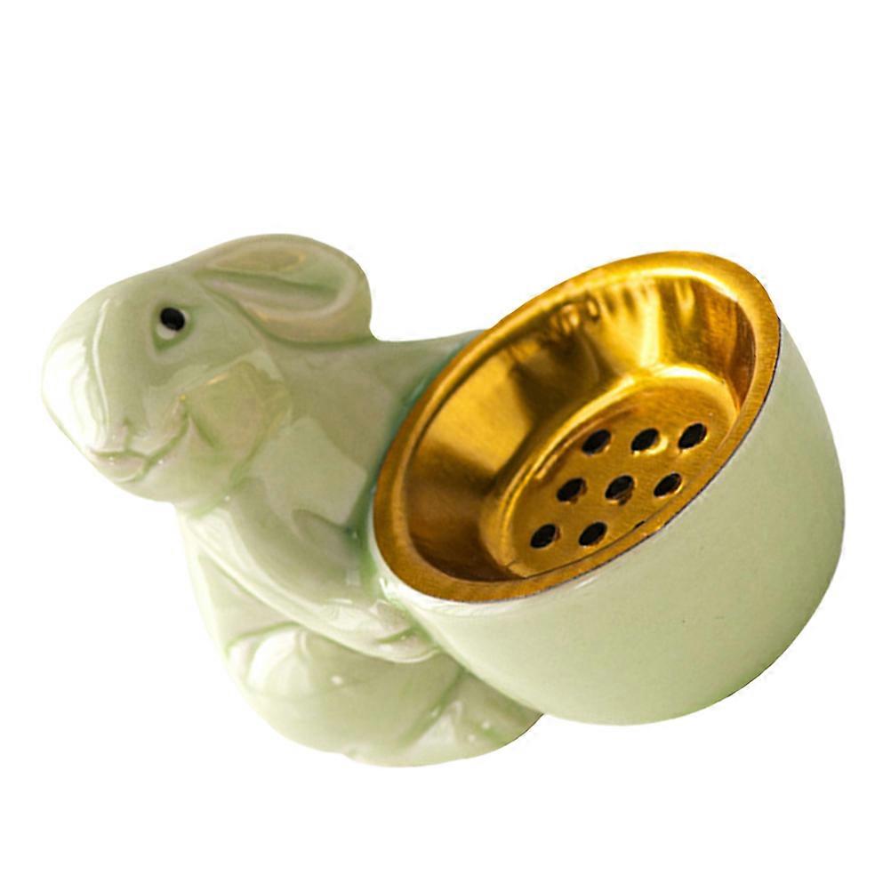 Ceramic Rabbit Statue Incense Holder for Cone Burner 3Pcs Set