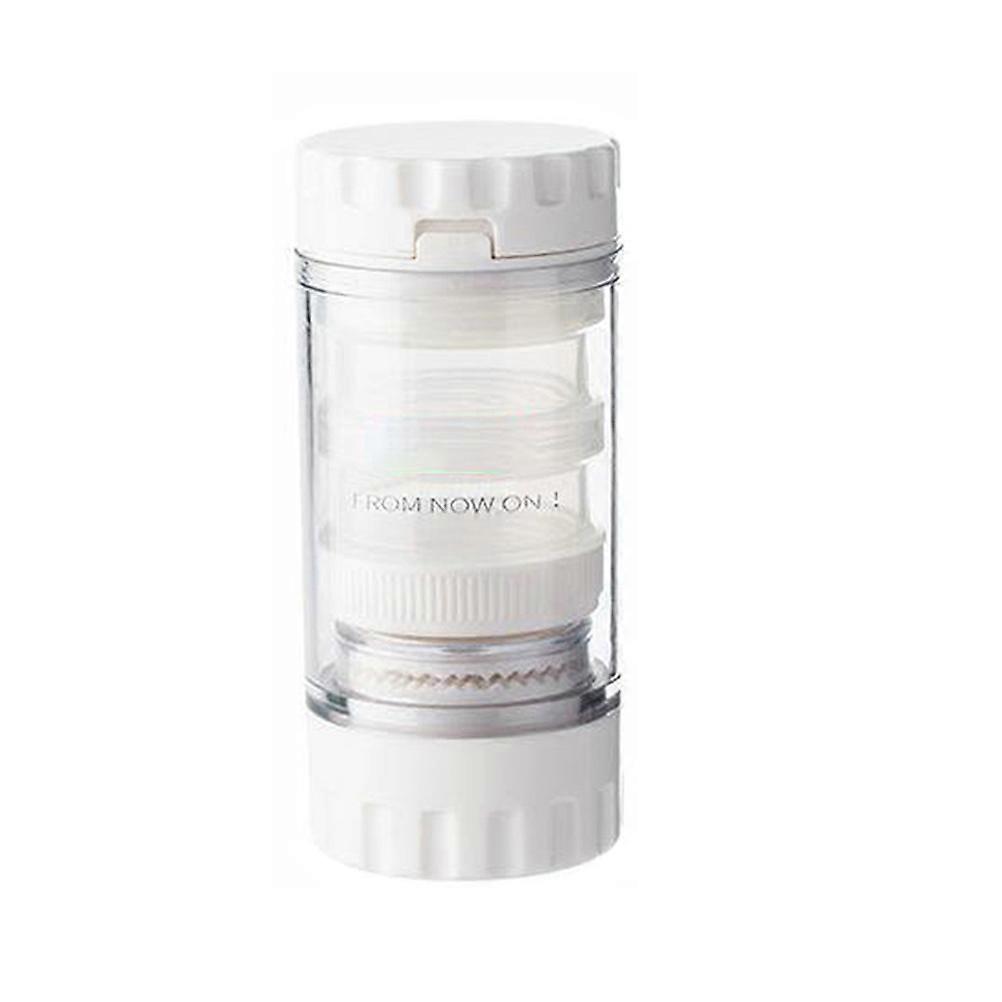 Home Use White Pill Grinder Cutter Box for Medicine 2Pcs Multi-Function