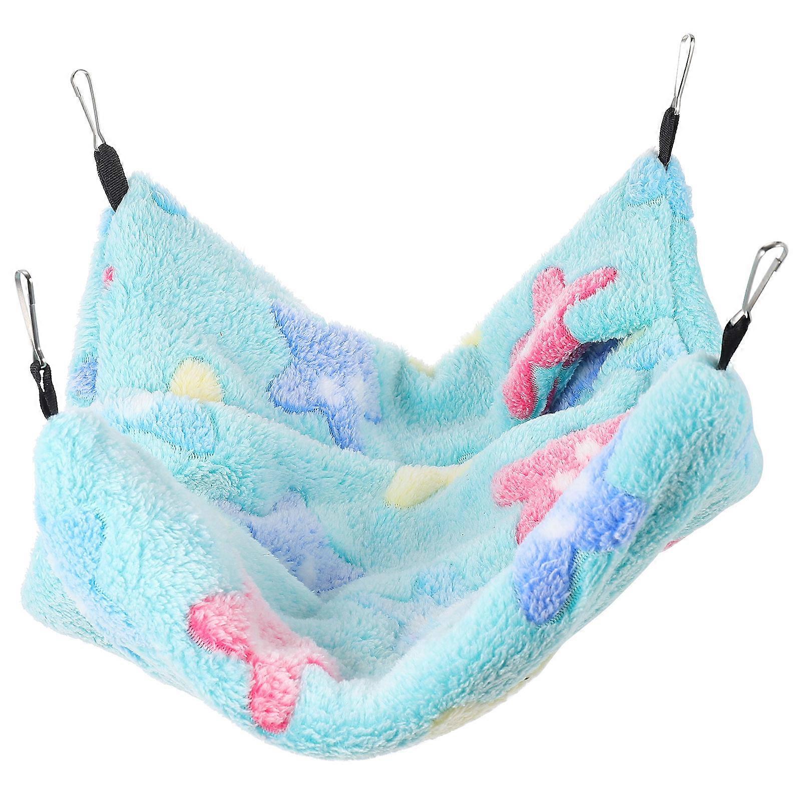 Pet Hammock Green for Hamster Hanging Nest 2Pcs Warm Sleeping Bed