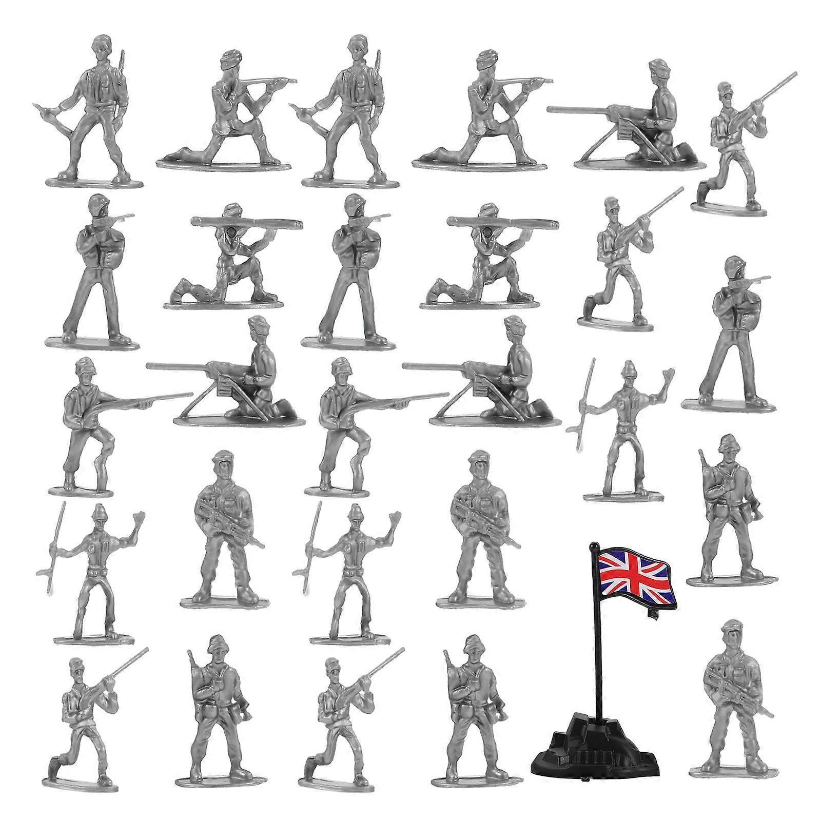Small Soldier Models Plastic Figurines for Decor 200Pcs Assembly