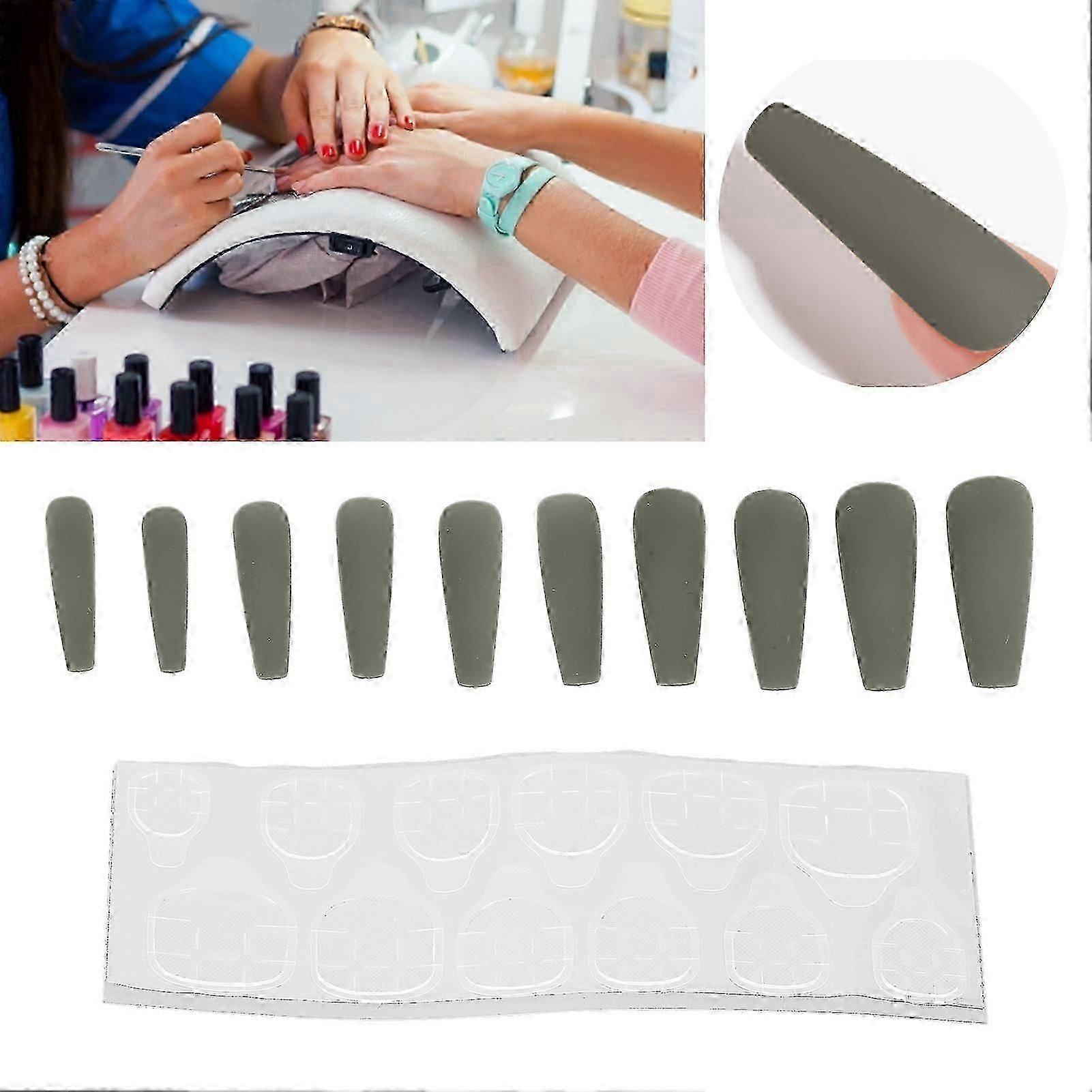 10pcs Extra Long Glossy Coffin Press On Nails N5355-03 Set