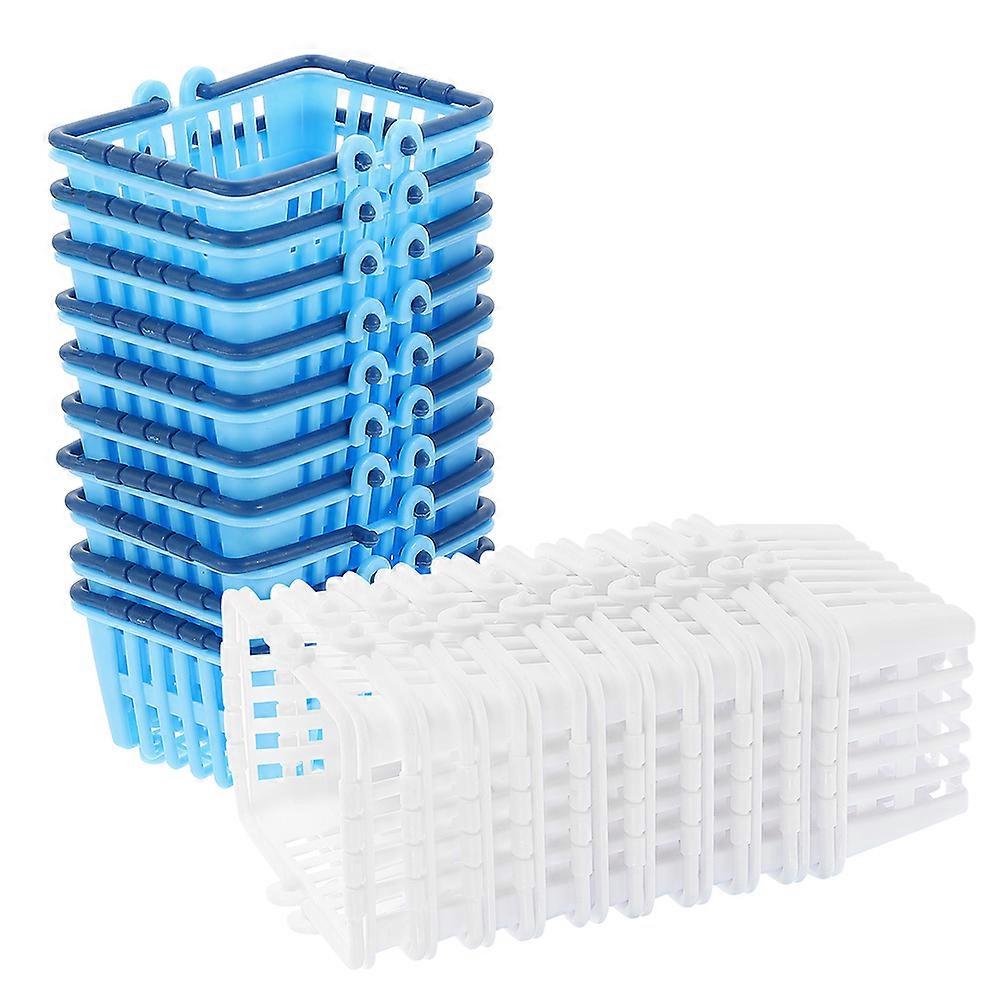 Miniature Shopping Basket Shape For Children And Kids Desktop Organization In Assorted Color 96 Pcs