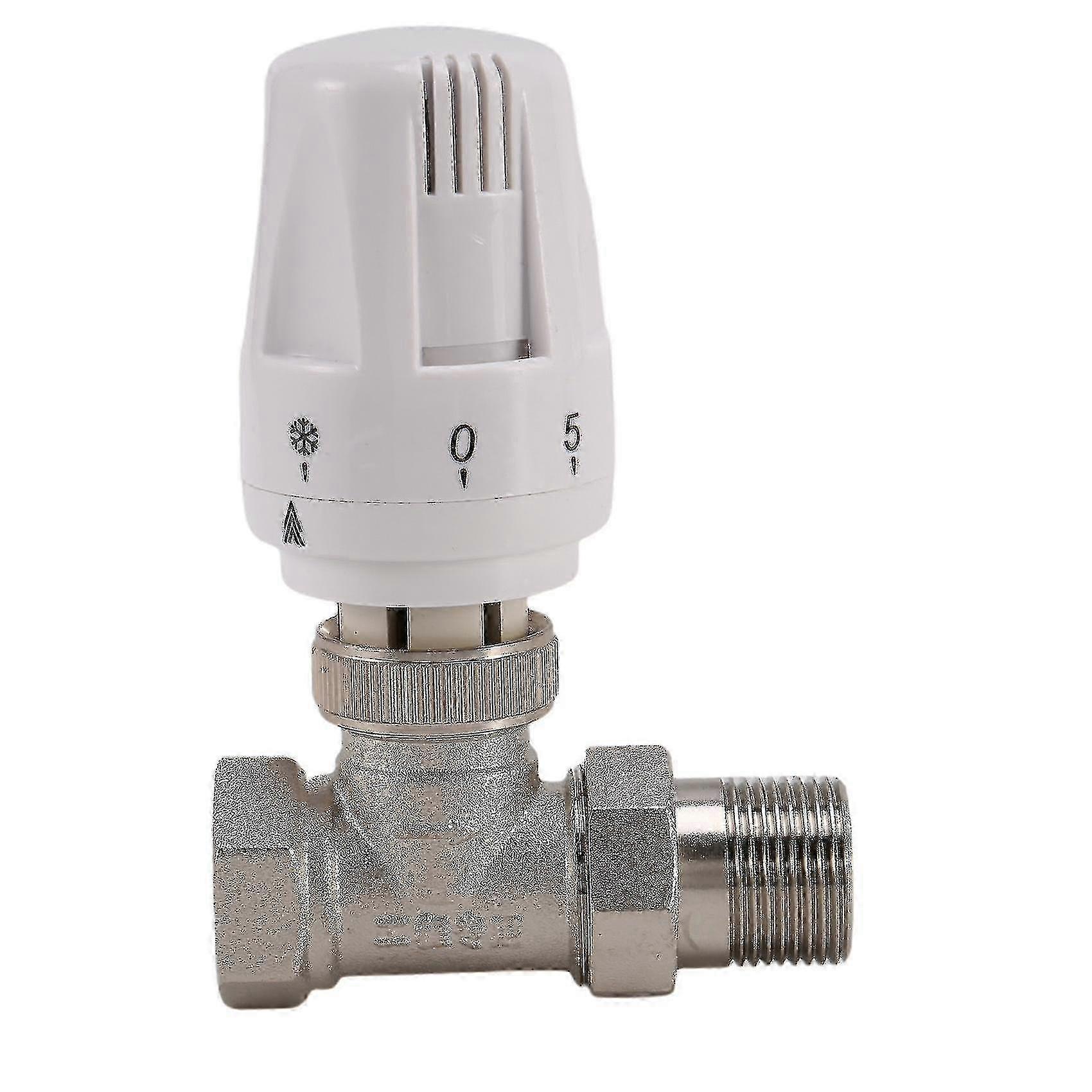 3/4inch Brass Thermostatic Radiator Valve Straight Type Dn20 Automatic Temperature Control Valve Fl 25-26