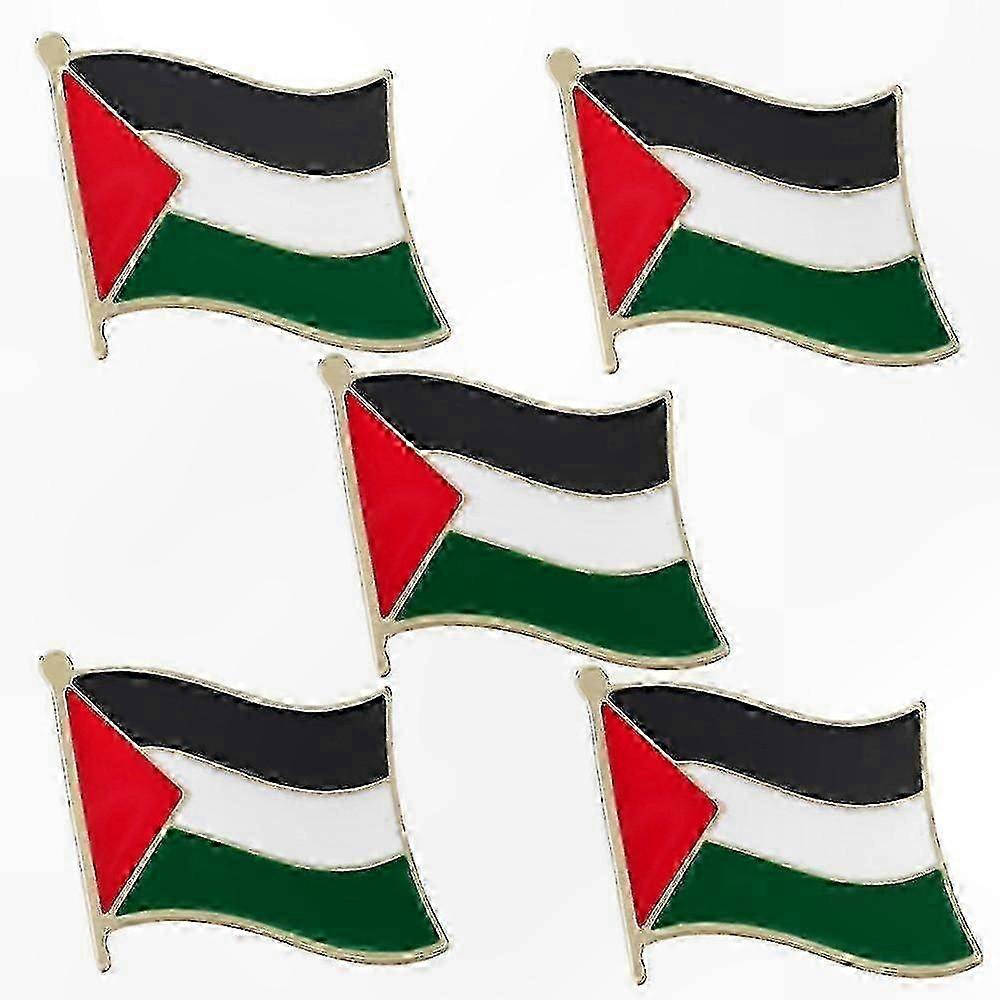 Palestinian Flag Enamel Pin Badge - 2-10pcs Lapel Pin for National Pride Support