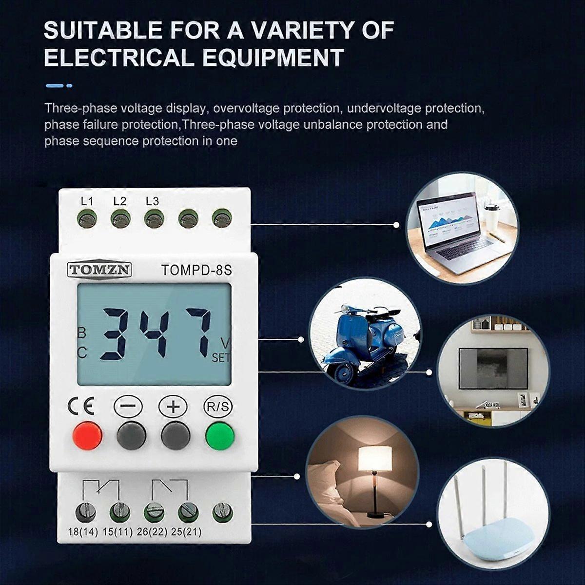  TOMPD-8S 3 Phase Voltage Protector