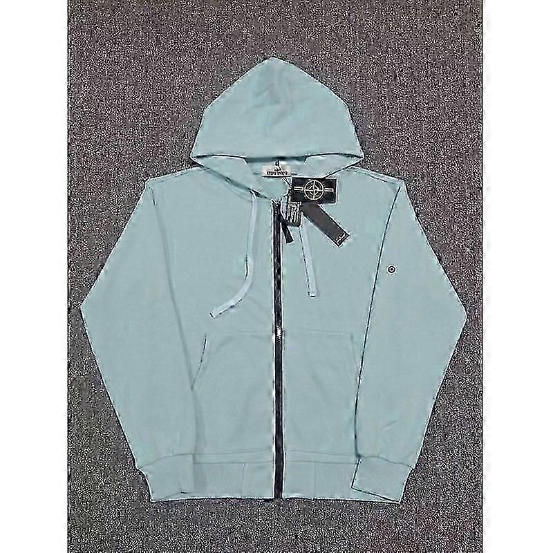 Camisa Correcta Ston Stone para Otoño e Invierno Sudaderas con Capucha para Hombres y Mujeres, Color Sólido Brazalete de Isla Estilo Insignia Cremallera Chaqueta Sudadera