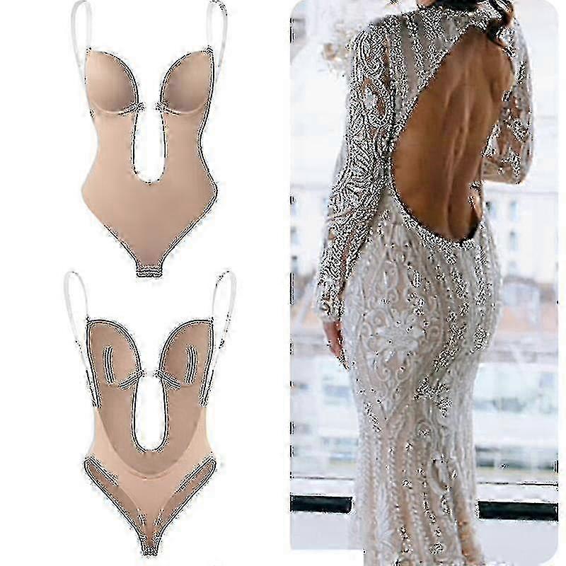 Strapless e Backless Body Shaper com design profundo decote em V para mulheres