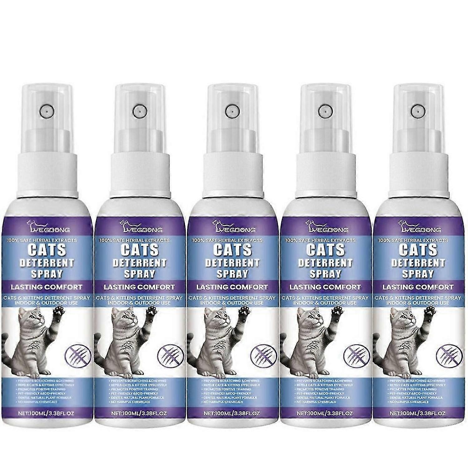 Cat Deterrent Spray, Stops Cats from Peeing & Scratching, Lemon & Coptis, Safe for Furniture