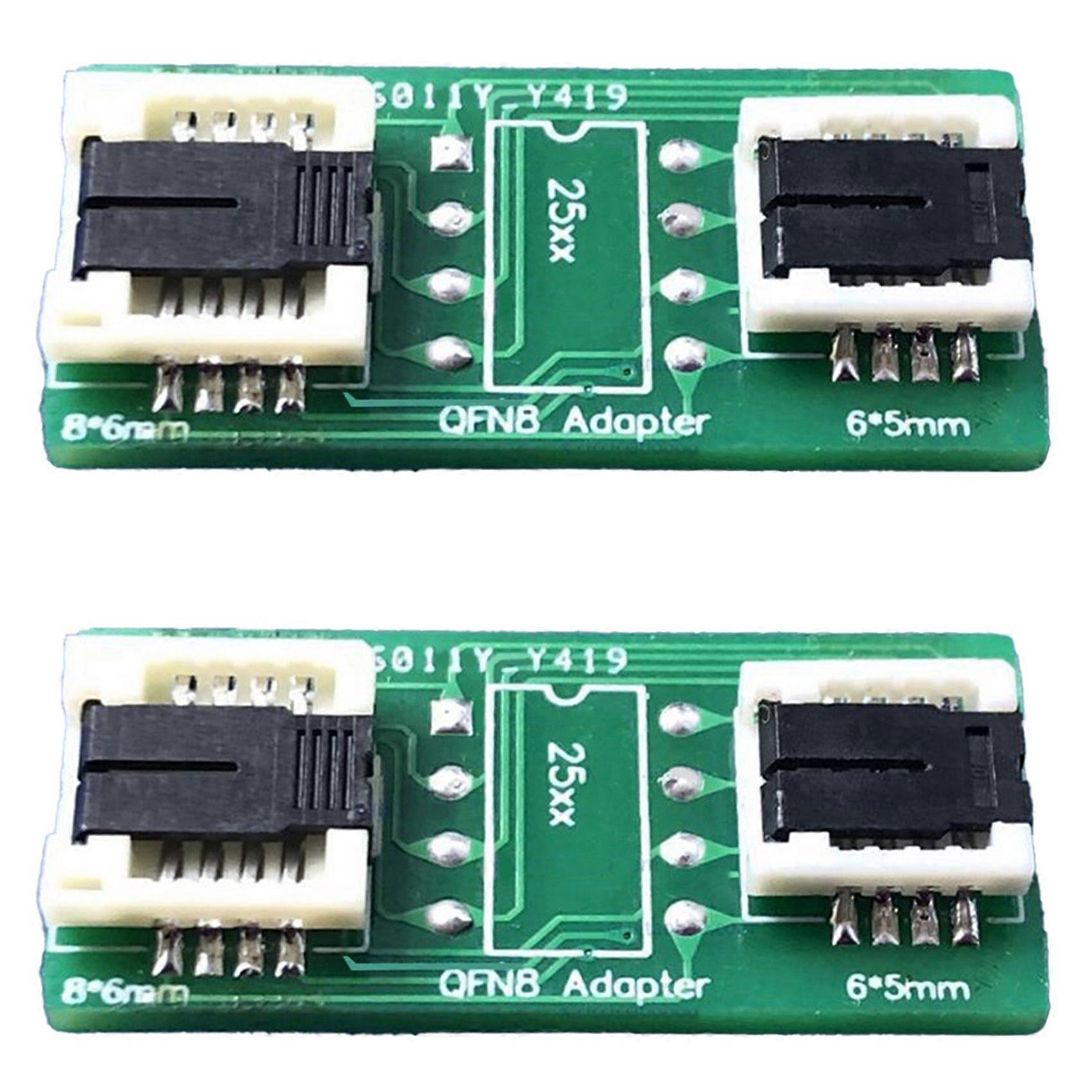 2X QFN8 /WSON8/MLF8/MLP8/DFN8 to DIP8 Two-in-One Socket/Adapter for Both 6x5MM and 8x6MM Chips SMT BIOS Flash Socket