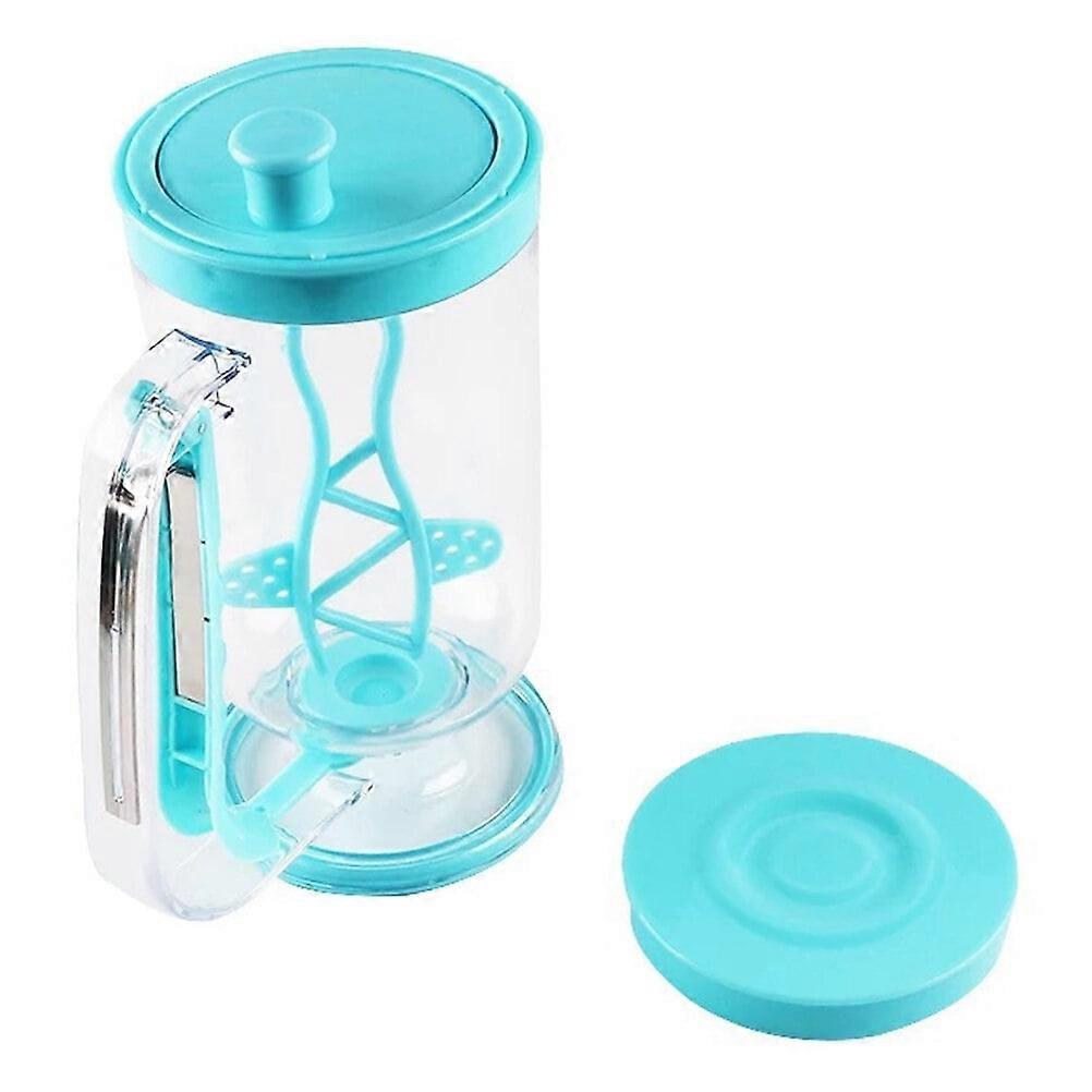 Handheld Dispenser Pastry Plastic Cup with Measuring Label Baking Tools for Cupcake Pancake Cake (Sky-blue)