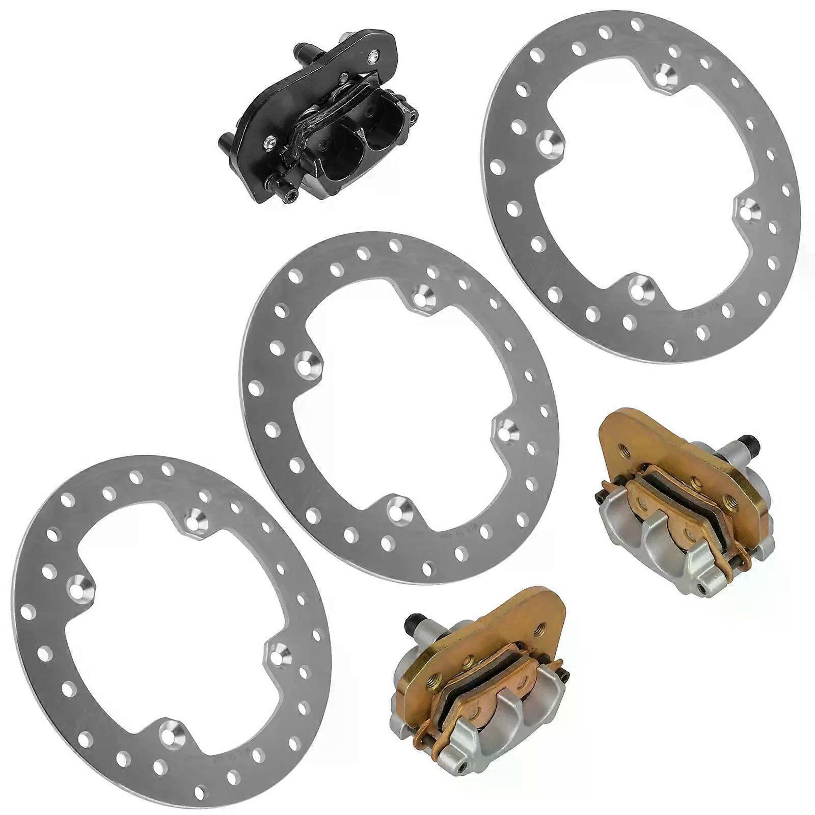 Front R/L & Rear Brake Disc with Caliper for Can-Am CanAm Renegade 650 4x4 2022 NO.34094
