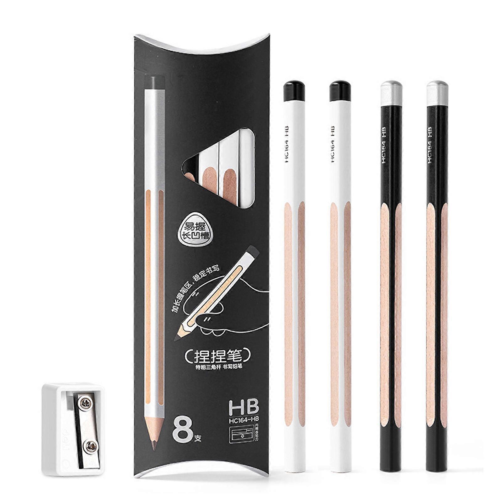 Grooved Exam Pencils 2B Triangular Pencils Drawing Pencils For Smooth Writing And Reduced Fatigue During Tests Multicolor