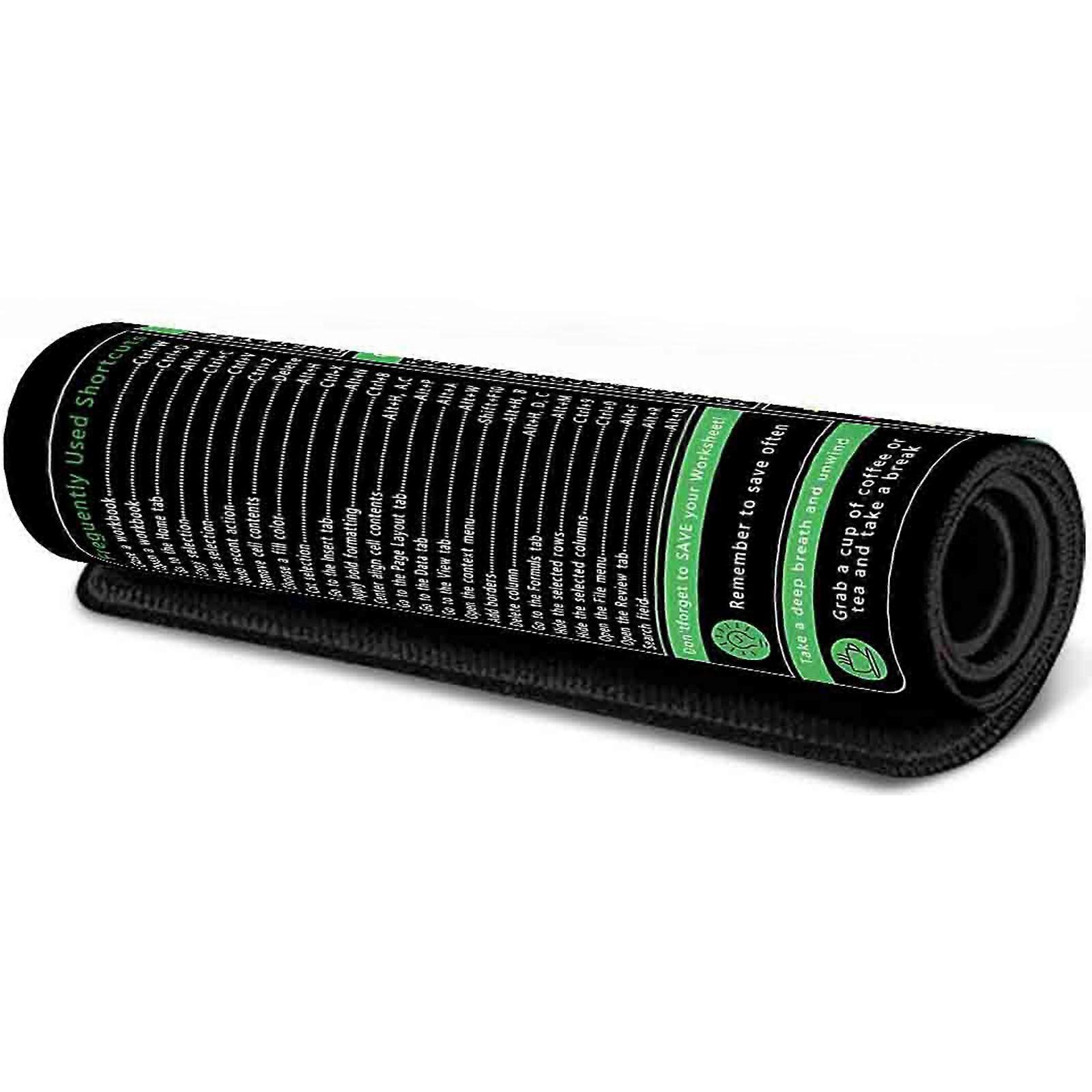 Waterproof Excels Word Cheats Sheet Desk Pad with NonSlip Surfaces and Smooth Computer Mats for Office and Gaming Multicolor