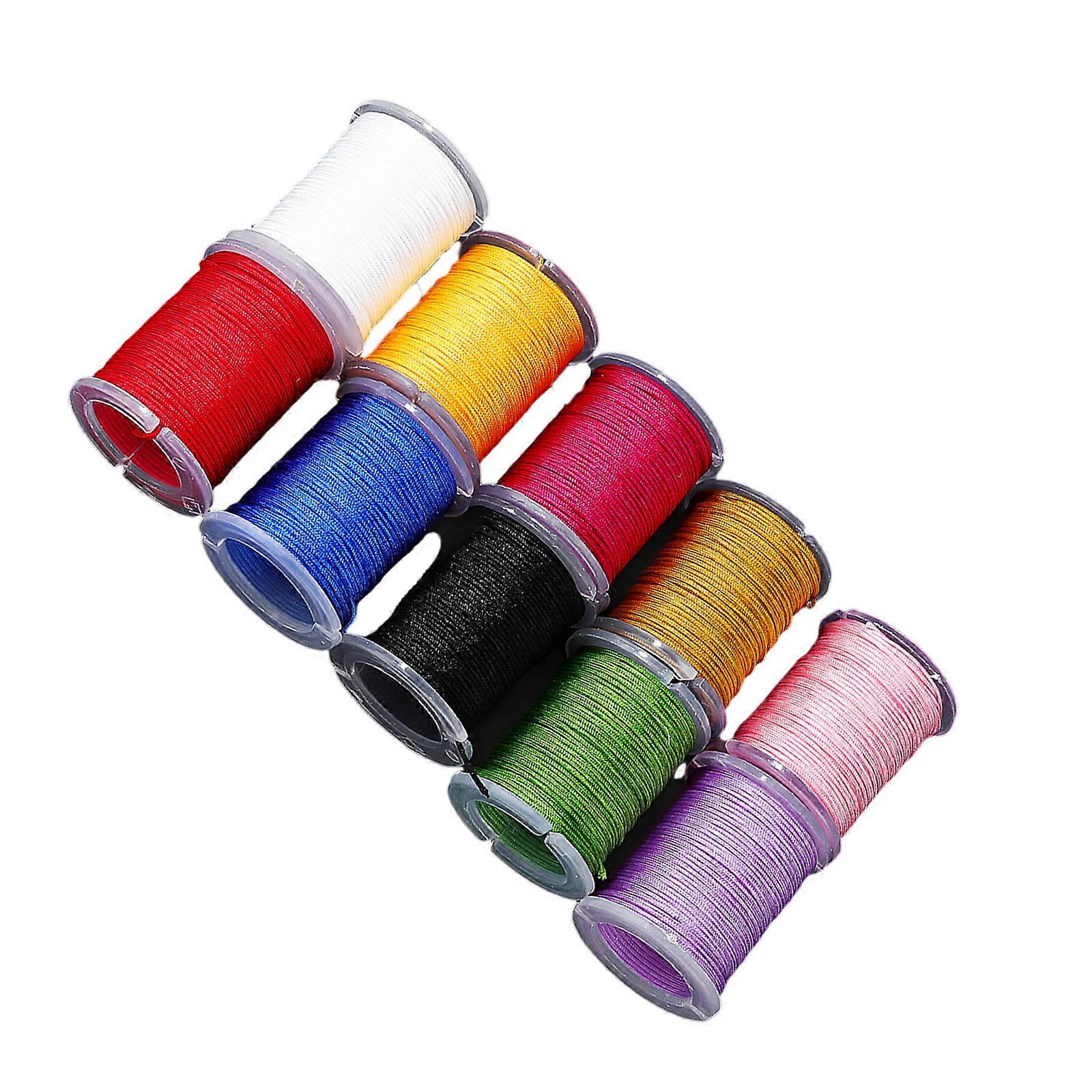 Jewelry Cord 10 Vibranting Color High Stretch Soft Craft String for Bracelets Making and Creative Designs Multicolor