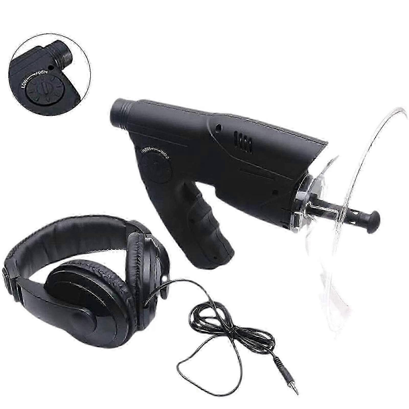 Improved Long-Range Listening Device with  Directional Parabolic Microphone & 8X Monocular Telescope for Scientists & Nature Explorers