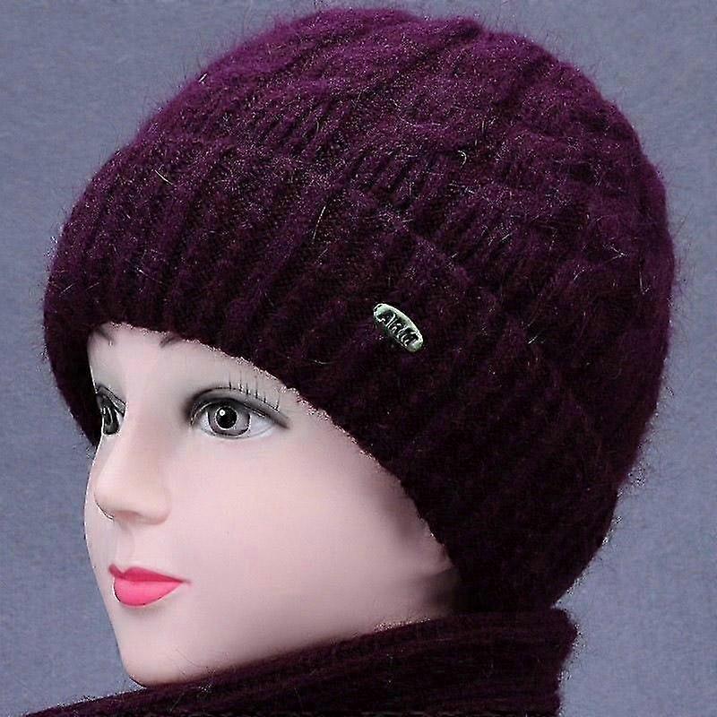 Warm Velvet Wool Hat for Middle-aged Ladies