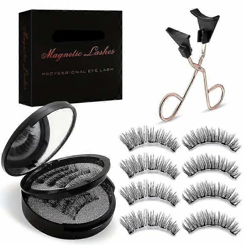 Easy Apply Magnetic Eyelash Set - 8 Pairs Waterproof and Long Lasting, No Glue Needed, Perfect for Any Occasion