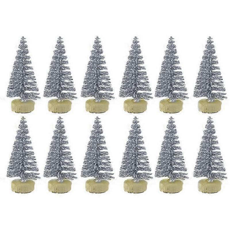 12Pcs Mini Christmas Tree Pine Trees DIY Christmas Decorations for Home Table